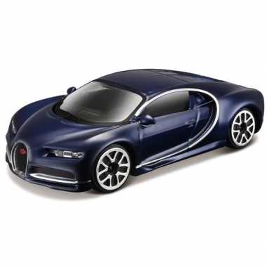 Modelauto bugatti chiron 1:43 donkerblauw