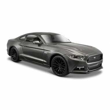 Modelauto ford mustang gt 2015 grijs schaal 1:24/20 x 8 x 5 cm