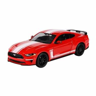 Modelauto ford mustang gt 2018 rood schaal 1:24/20 x 8 x 5 cm