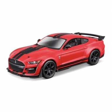 Modelauto ford shelby mustang gt500 2020 rood schaal 1:32/15 x 6 x 4 cm