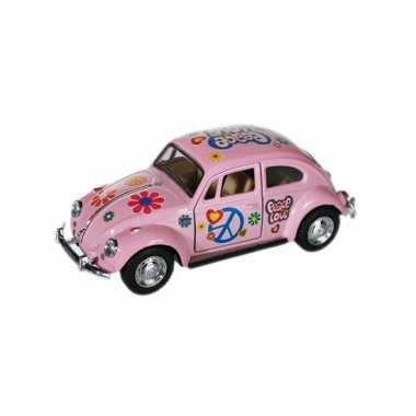 Vw kever modelauto roze