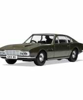 Modelauto aston martin dbs james bond schaal 1 36 olijfgroen 12 x 5 x 3 cm
