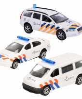 Politie wagens uitgebreide speelgoed set 4 delig die cast